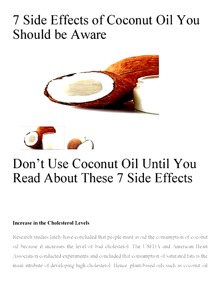 What are the side effects of rubbing coconut oil